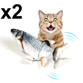 (2) CRAZY 30 CM CAT FISH TOY USB RANDOM STYLE 412CT