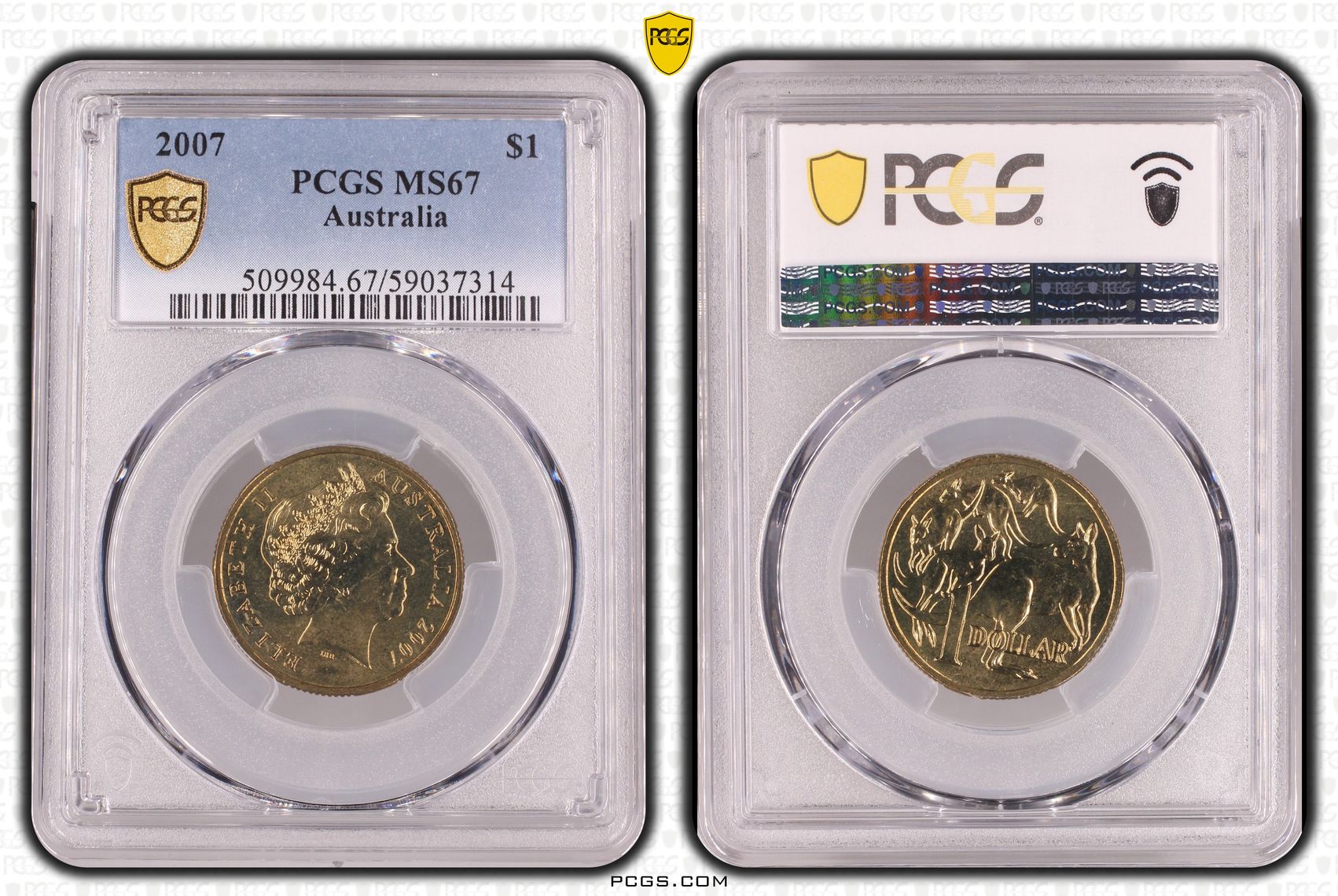 One Dollar, 2007, PCGS MS67