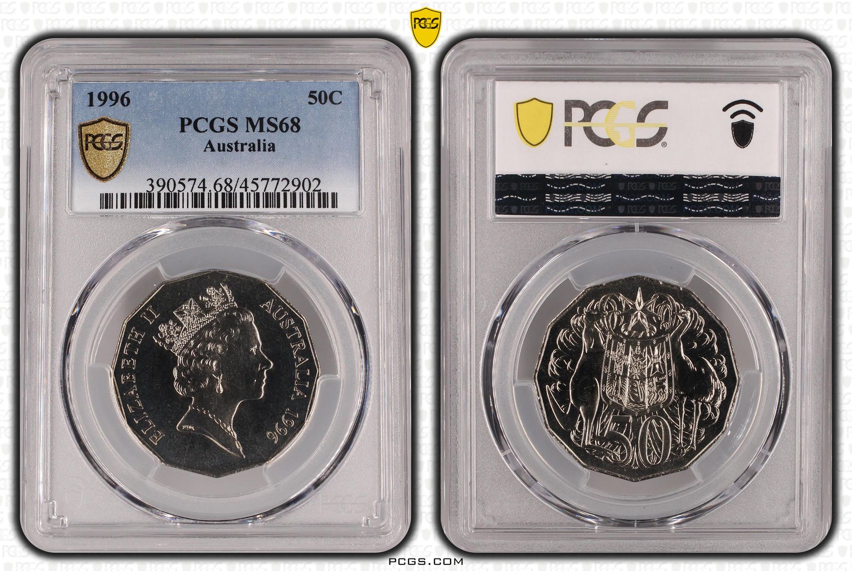 Fifty Cent, 1996, PCGS MS68