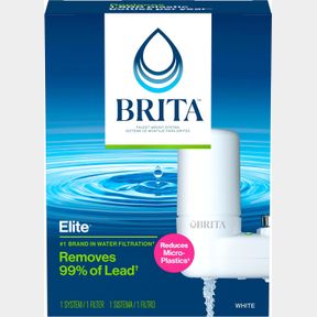 1 BRITA TAP WATER FILTER SYSTEM, WATER FAUCET FILTRATION SYSTEM WITH FILTER CHANGE REMINDER, REDUCES LEAD, BPA FREE, FITS STANDARD