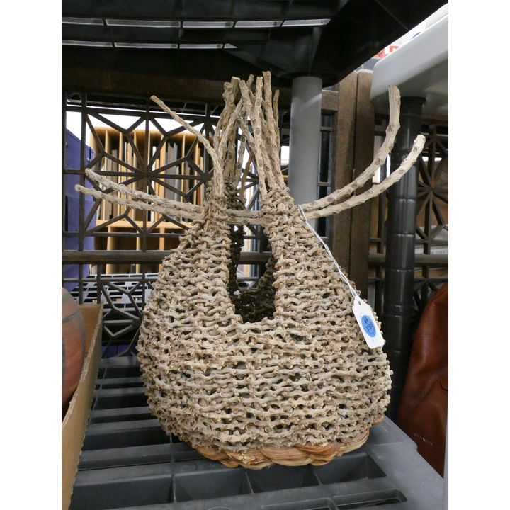 Mika McCann Fiber Art Twig Basket 13''