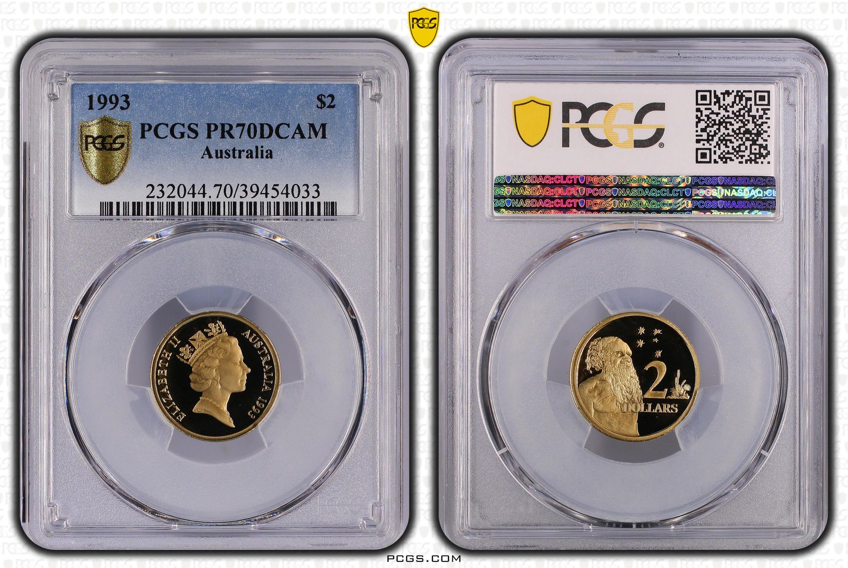 1993 Australia Two Dollar, $2 PCGS - PR70DCAM POP 18/0 -033