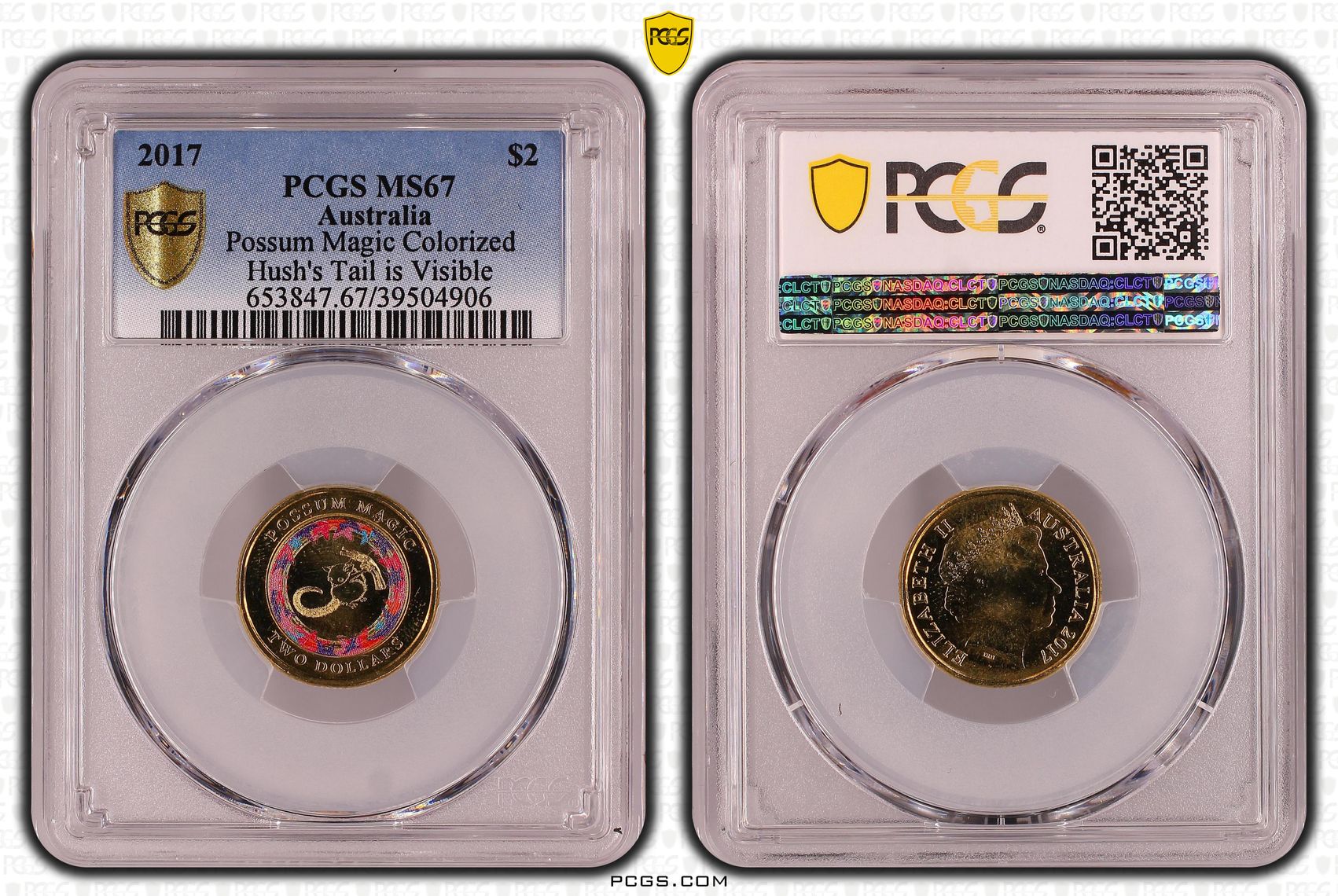 Possum Magic - Hush's Tail is Visible, POP 18/0, Two Dollar, 2017, PCGS MS67