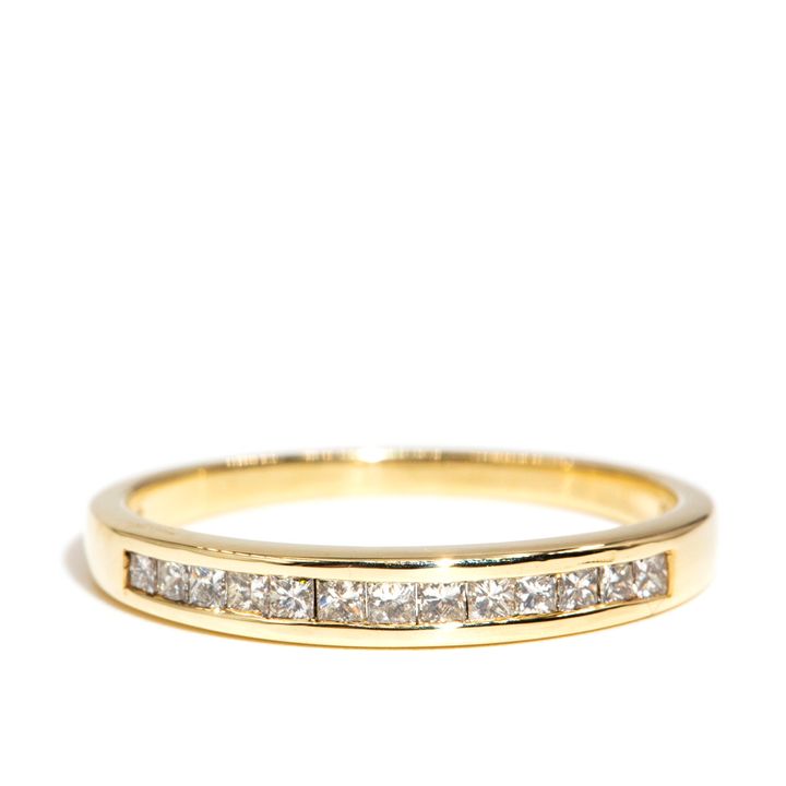 Princess Cut Diamond 9ct Gold Band,