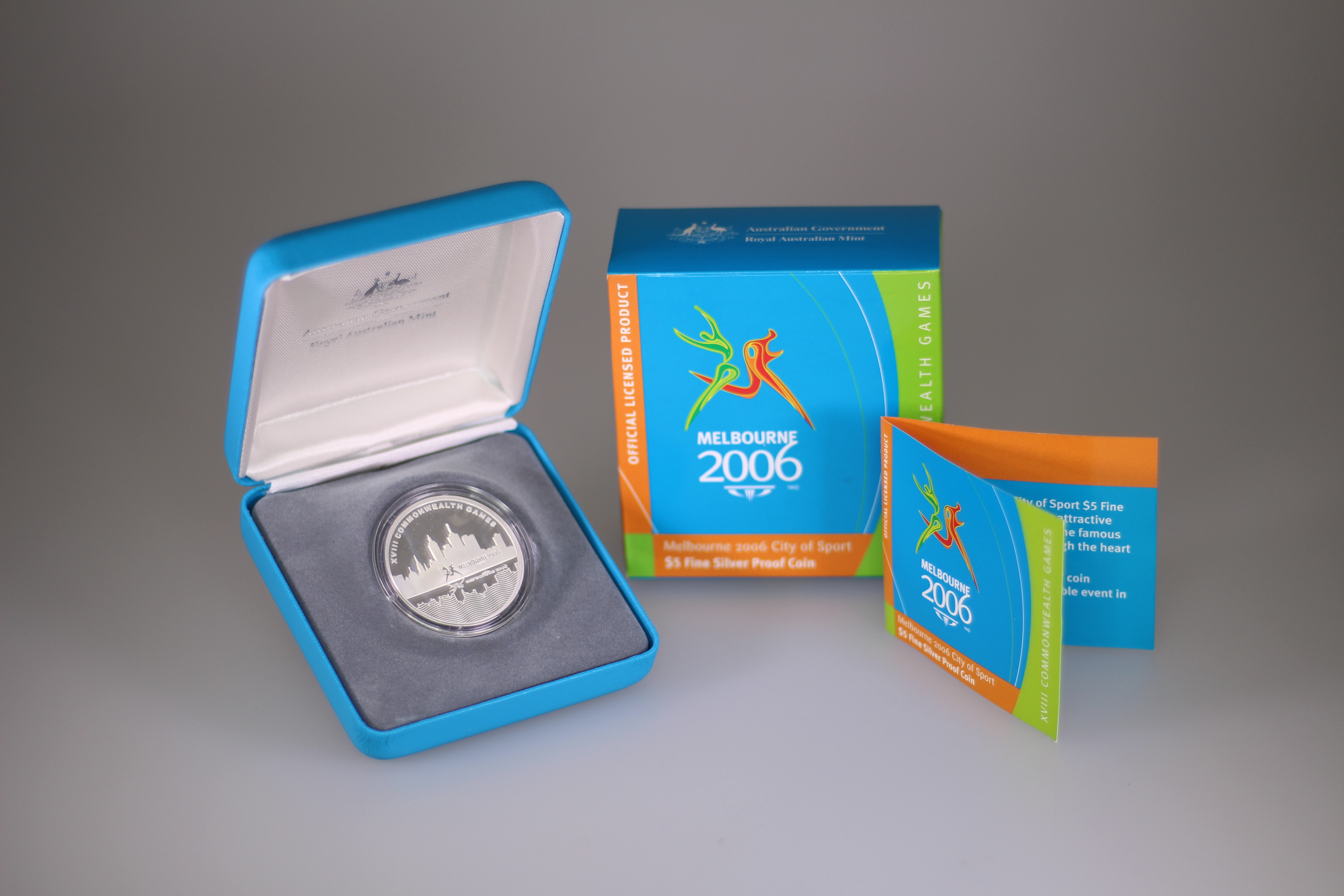 2006 RAM $5 Silver Proof Coin-Melbourne ComGames-City of Sport-Box & COA