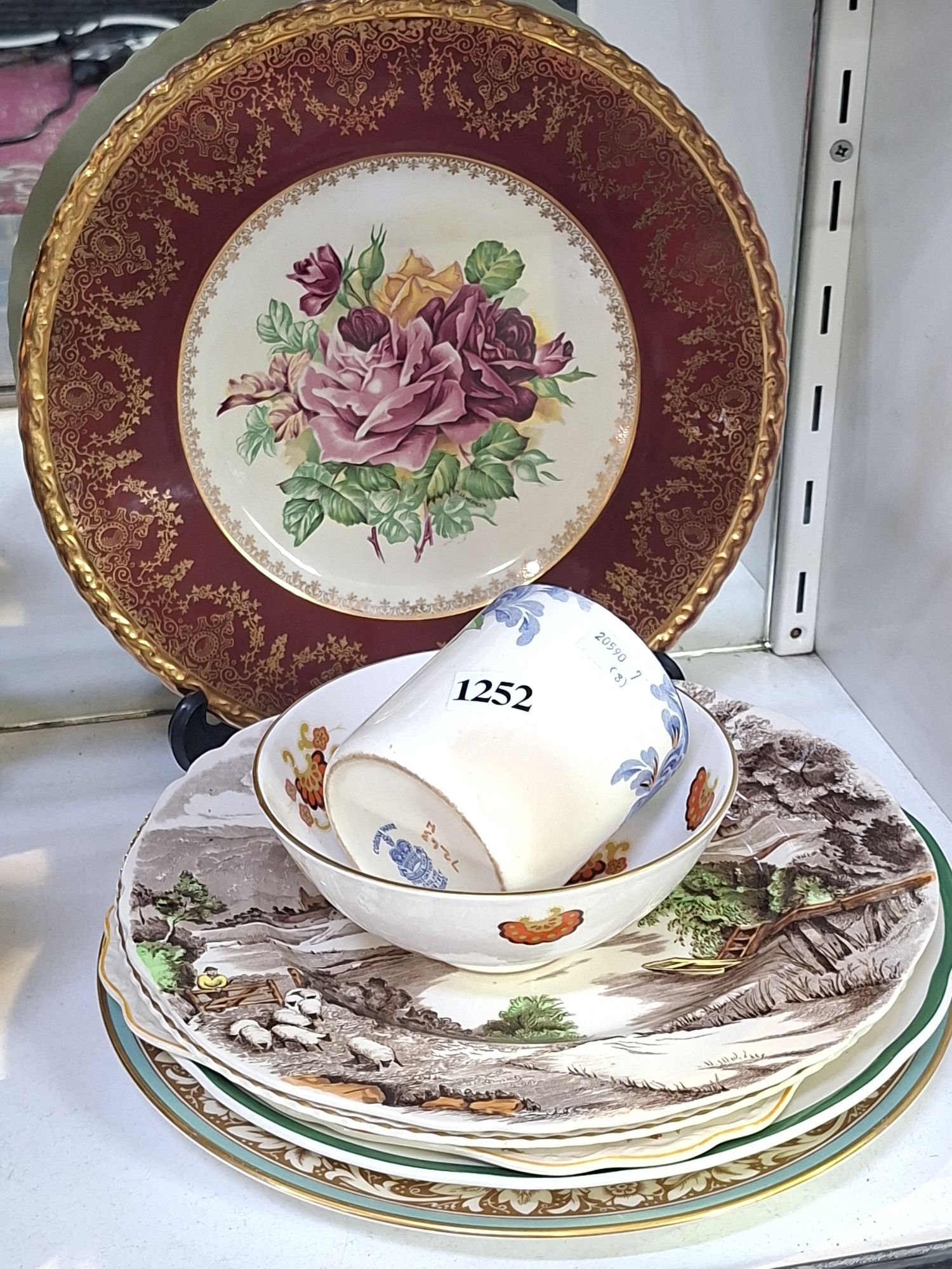 English Ceramic Plates, Bowl And Cup