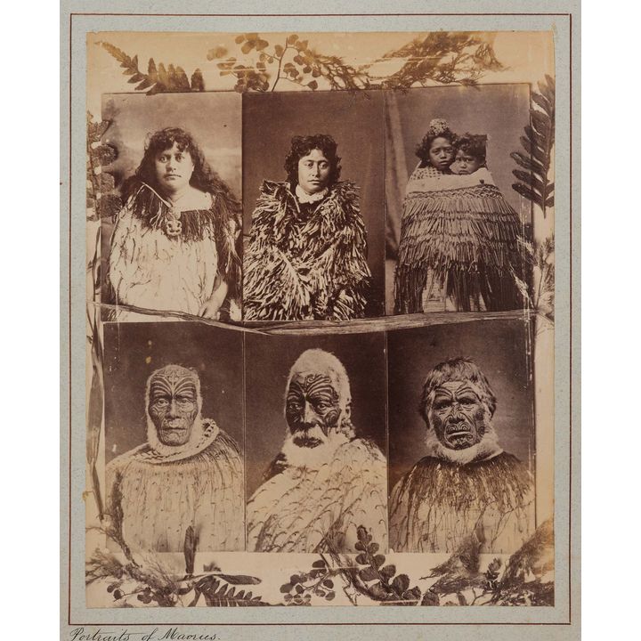 Josiah Martin 'Composite Studio Portrait of Māori'