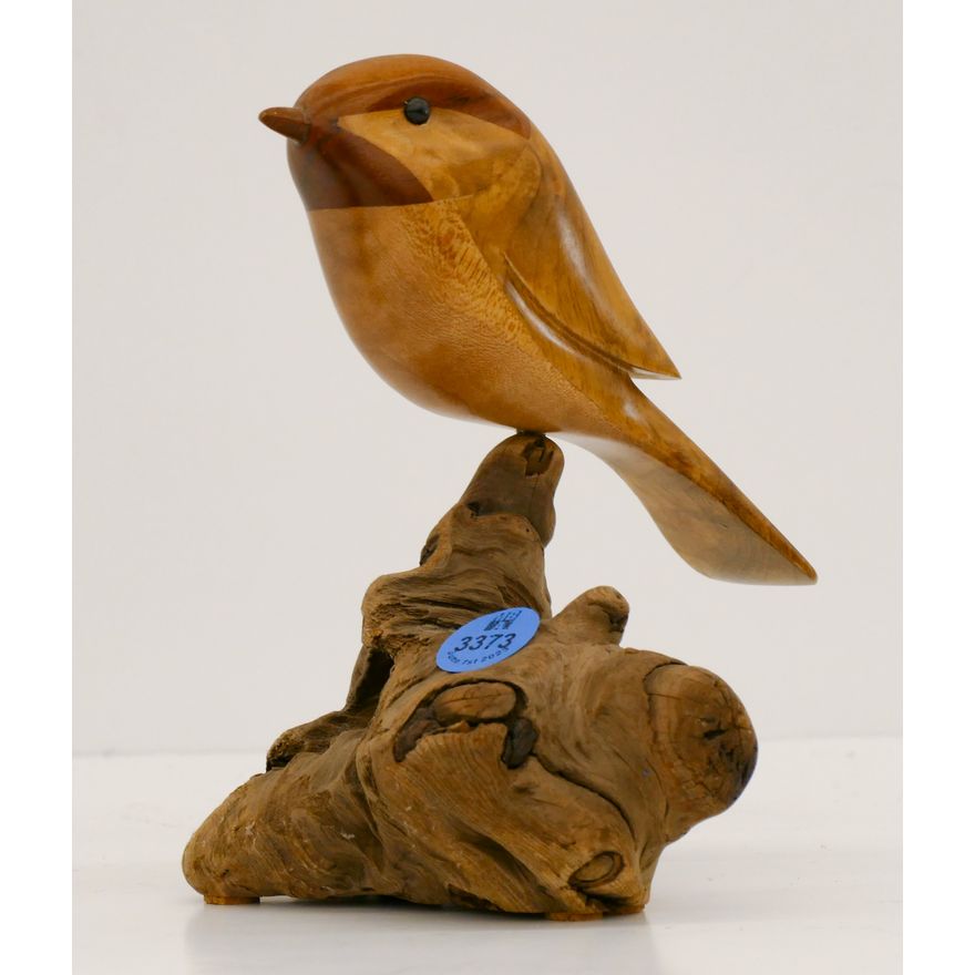Gordon Stennett Carved Wood Bird Sculpture 6''
