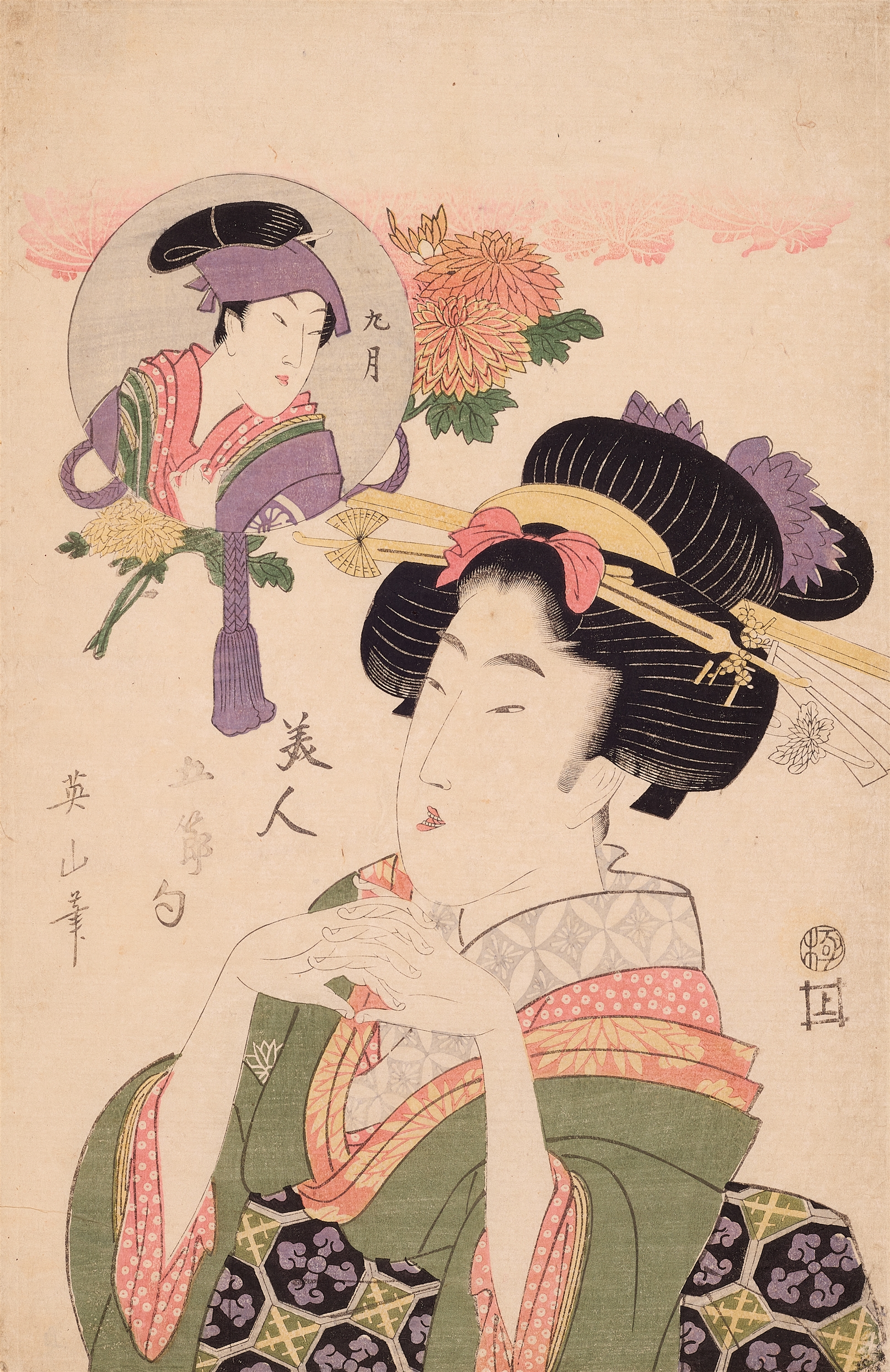 Kikugawa Eizan Beauties and the five festivals