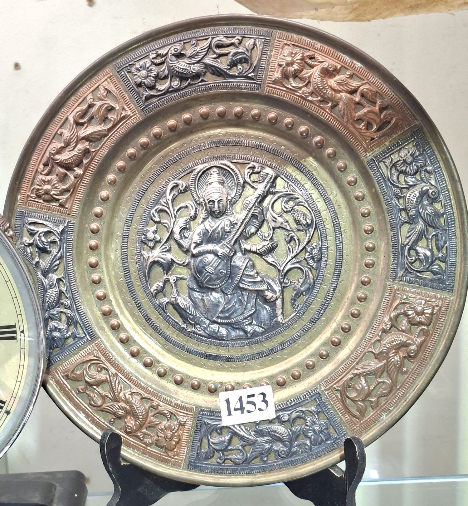 1453 · TANJORE INDIAN METAL PLATE