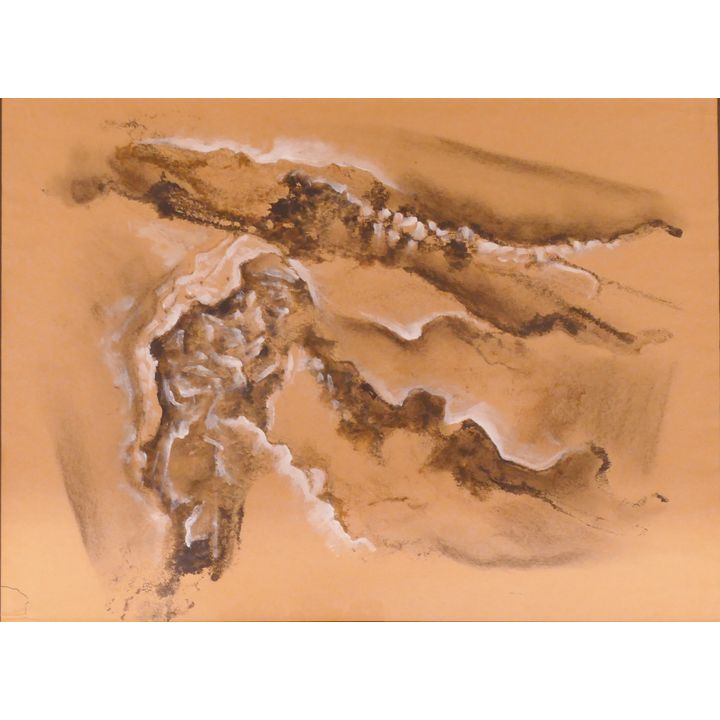 Neil Meitzler Unsigned Abstract Mixed Media Framed- 26x32''