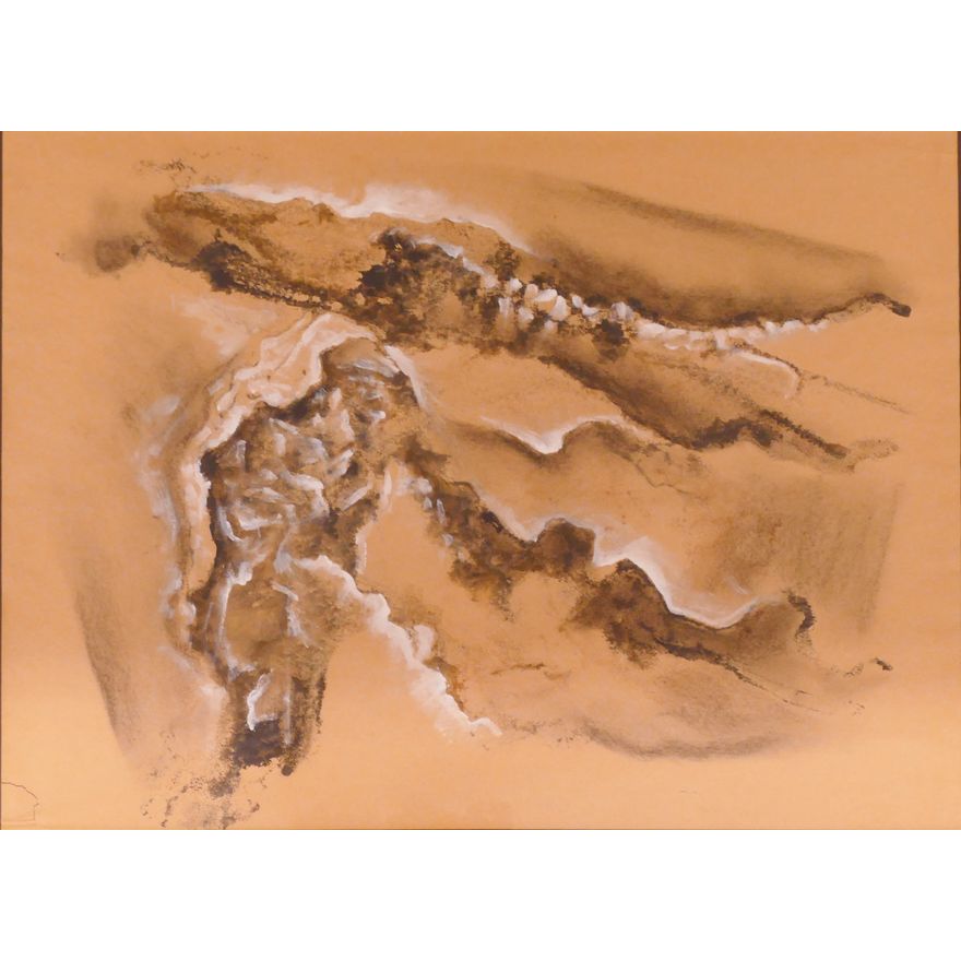 Neil Meitzler Unsigned Abstract Mixed Media Framed- 26x32''