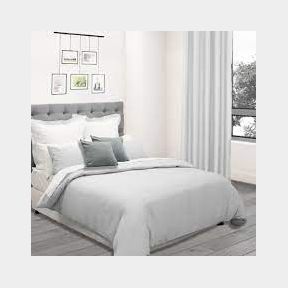 Sheraton Textiles Atticus Printed Duvet cover set - White / Grey - Single | SJ 51679/1218 B8 (S2)