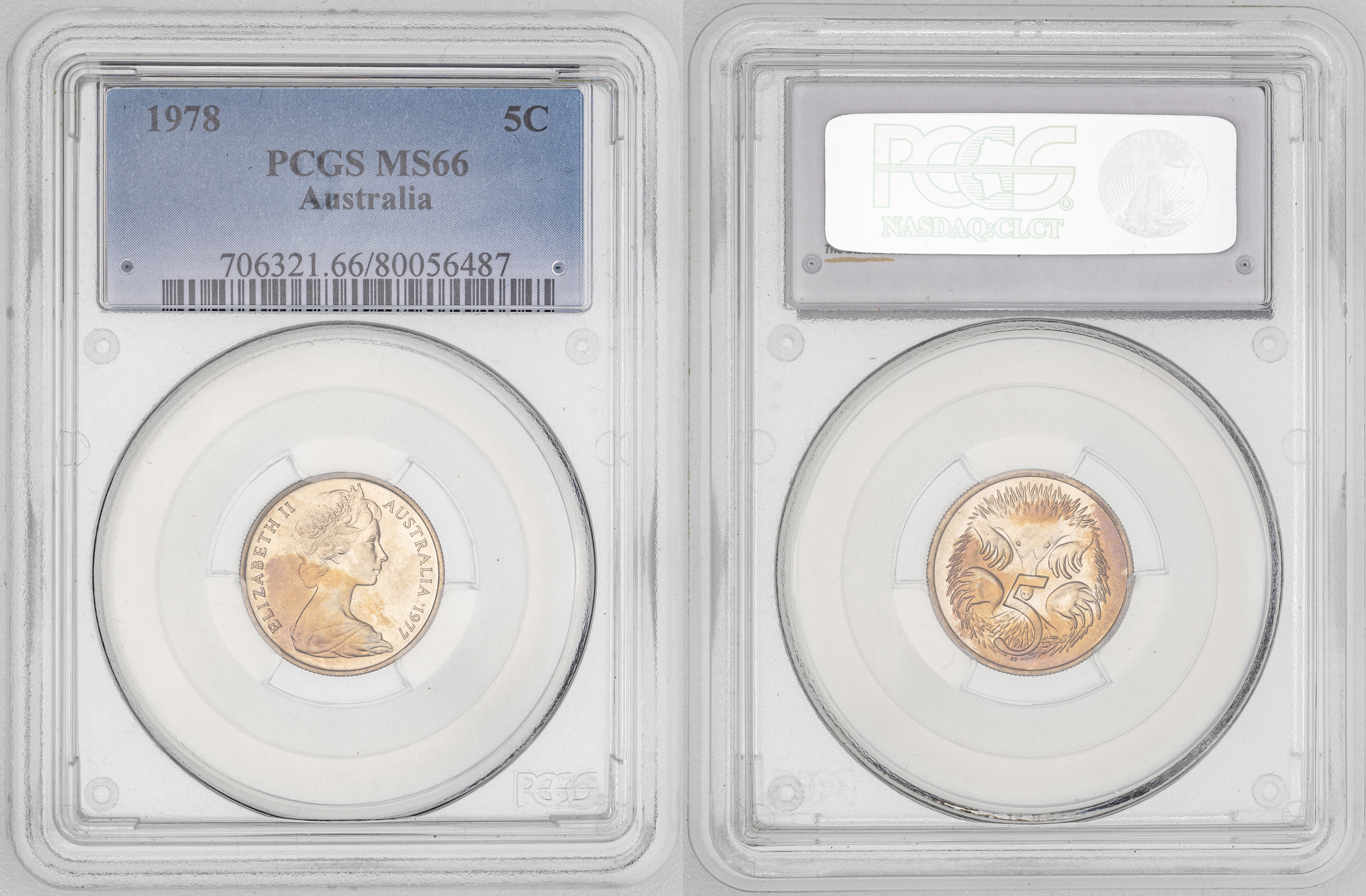 146 · Elizabeth II, Five Cent, 1978, PCGS MS66