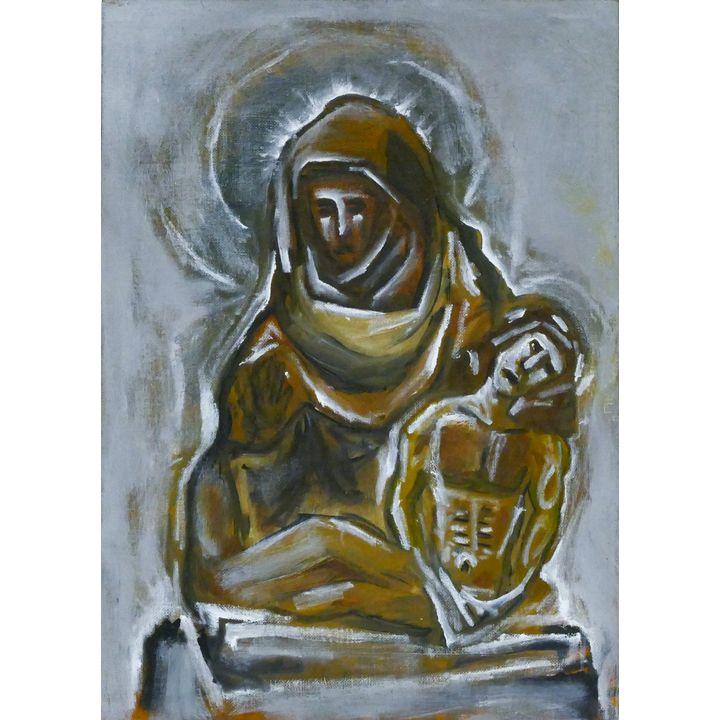 Neil Meitzler ''The Lamentation'' 1998 Oil on Canvas Board
