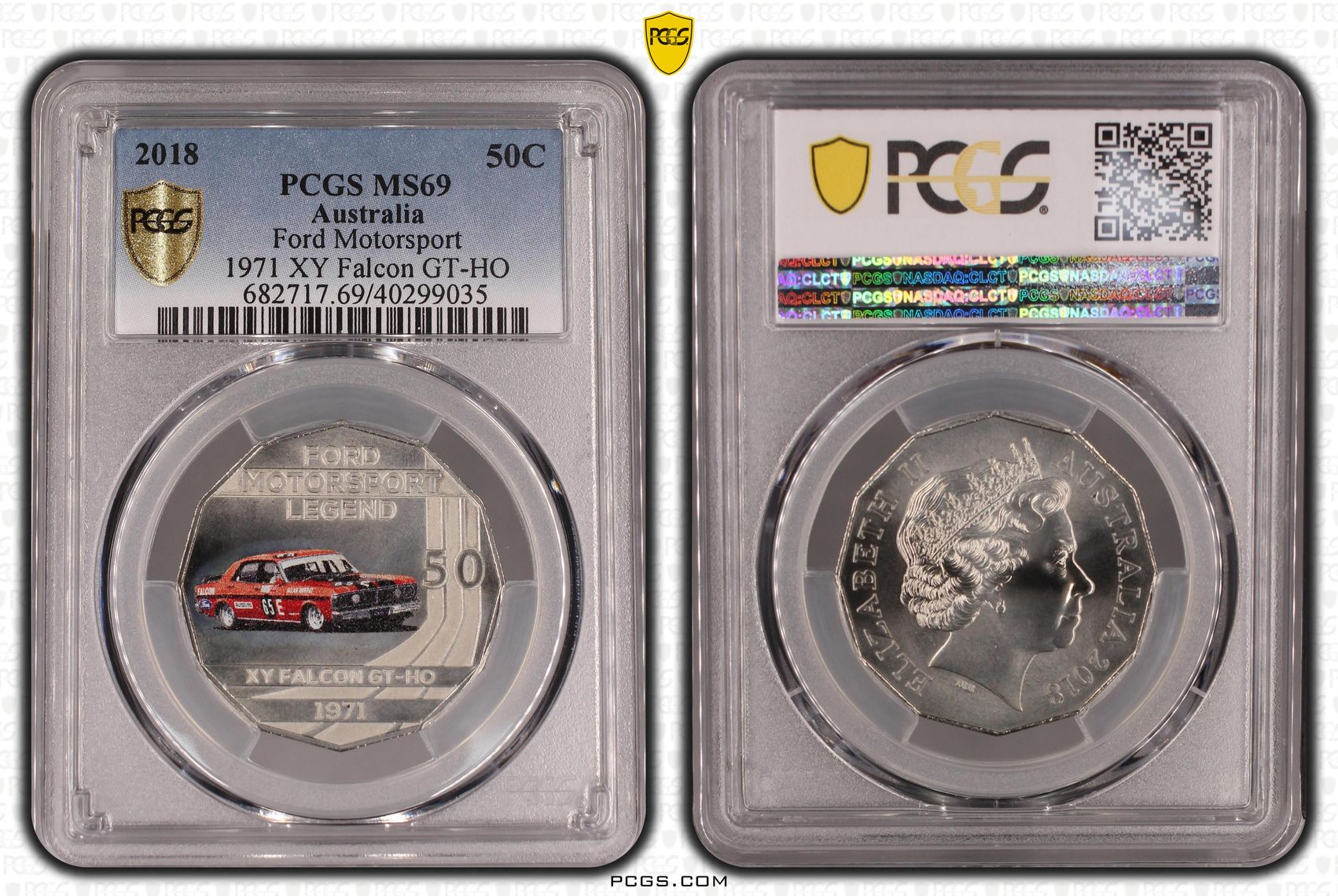 Ford Motorsport - 1971 XY Falcon GT-HO, Fifty Cent, 2018, PCGS MS69