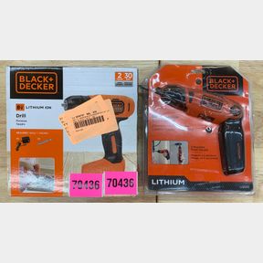 BLACK AND DECKER LITHIUM ION DRILL 8V & RECHARGABLE SCREWDRIVER