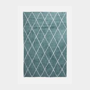 Coral blue tufted rug teal blue/white 200 x 300|