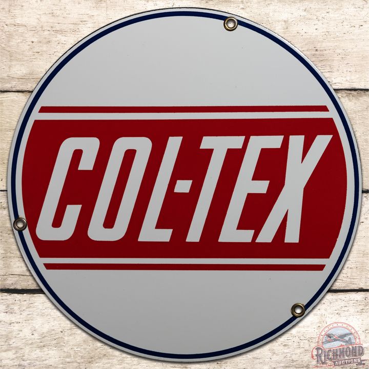 NOS 10" Col-Tex SSP Pump Plate Sign - 9.75