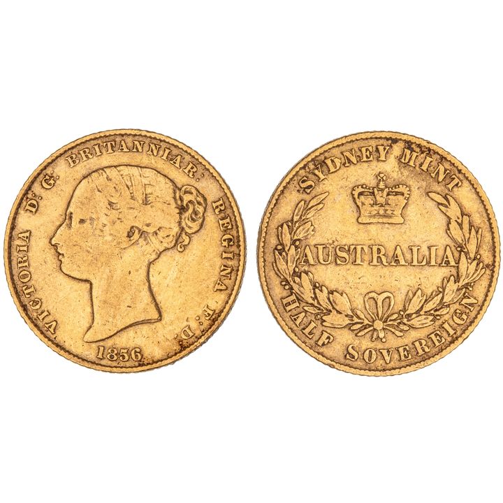 Victoria, Half Sovereign, 1856, VG