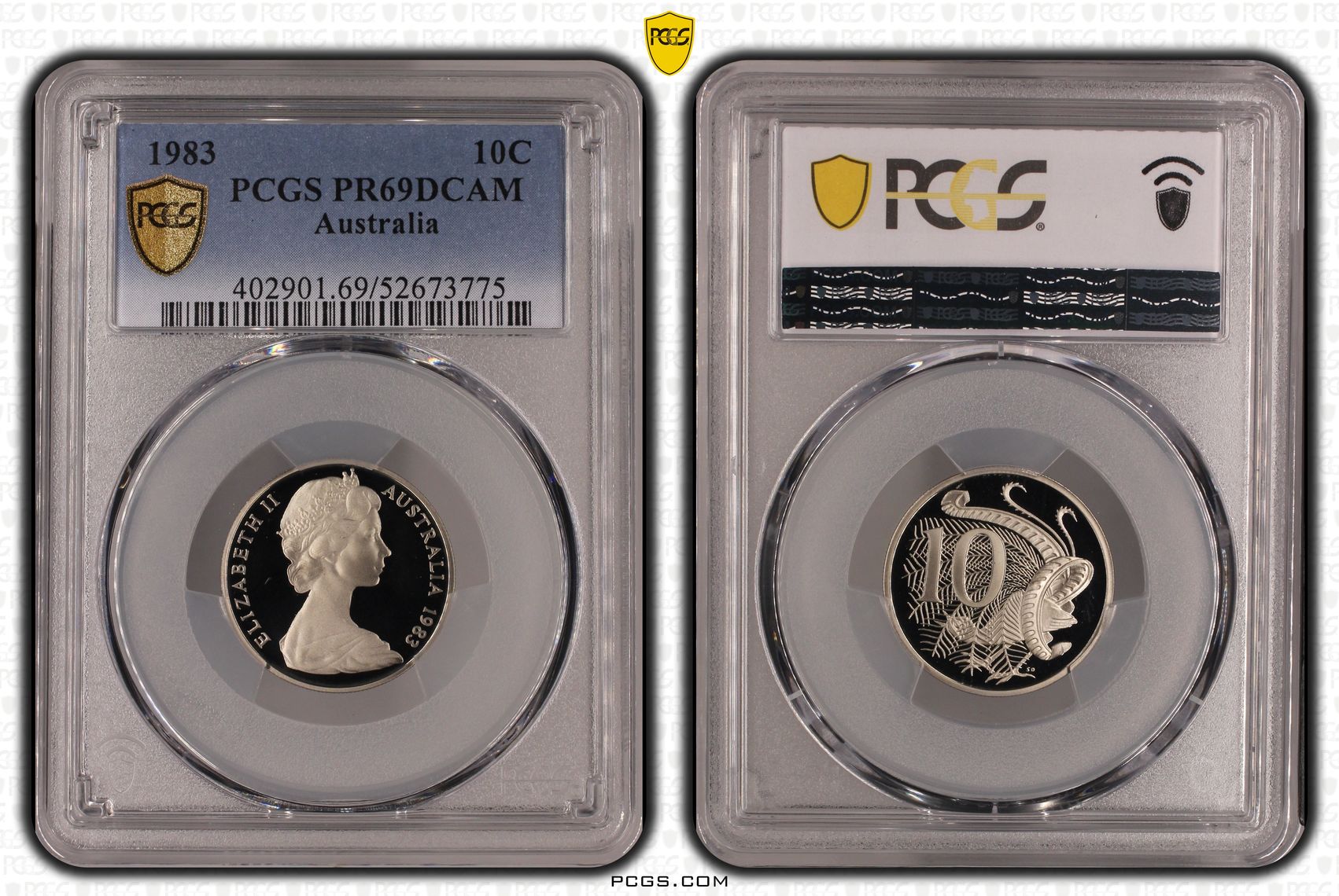 Ten Cent, 1983, Pcgs Pr69dcam