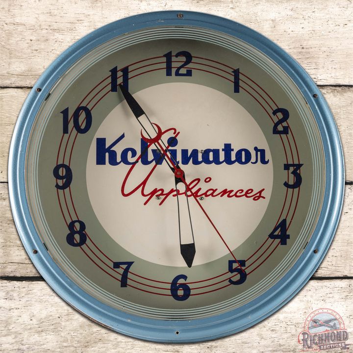 Kelvinator Appliances Lackner Neon Advertising Clock