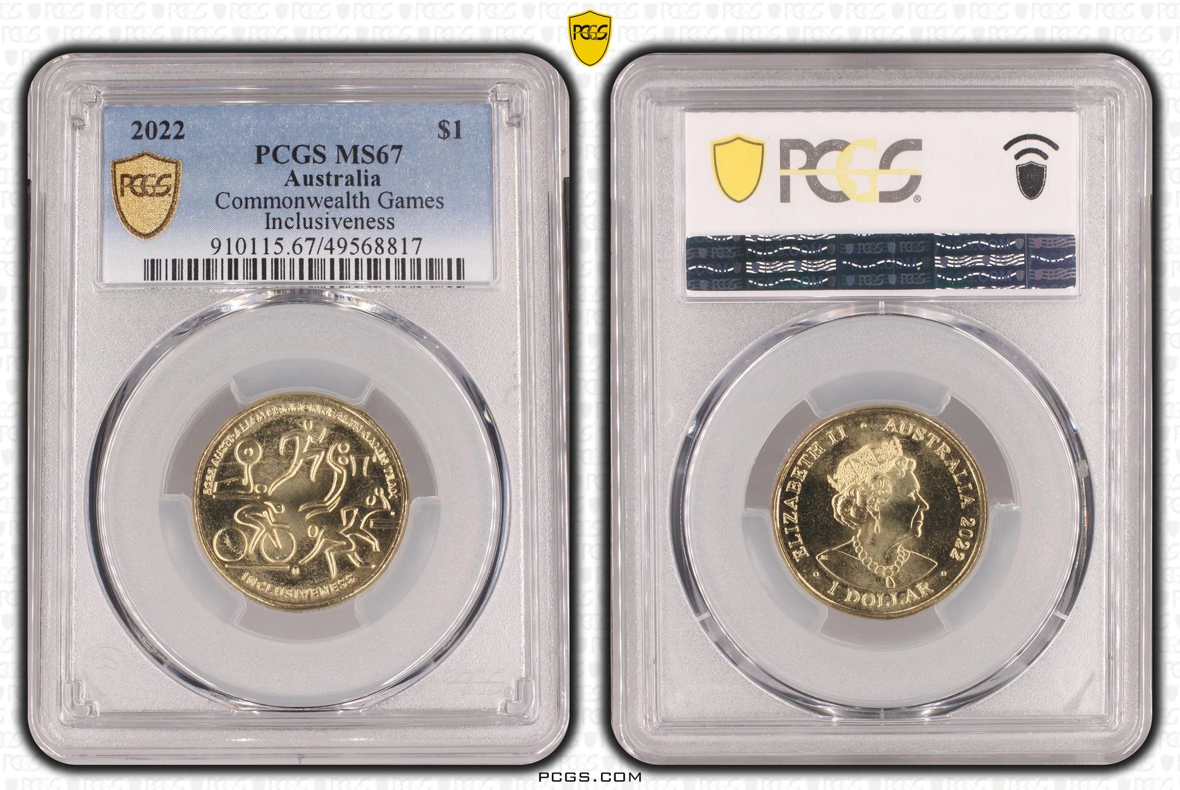 Commonwealth Games - Inclusiveness POP 11/0, One Dollar, 2022, PCGS MS67