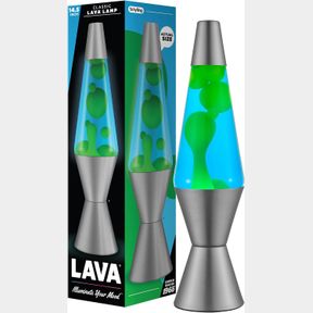 LAVA ORIGINAL LAMP - 14.5" DEEP OCEAN - GREEN WAX AND BLUE LIQUID - HOME D COR MOTION LIGHT - 2634