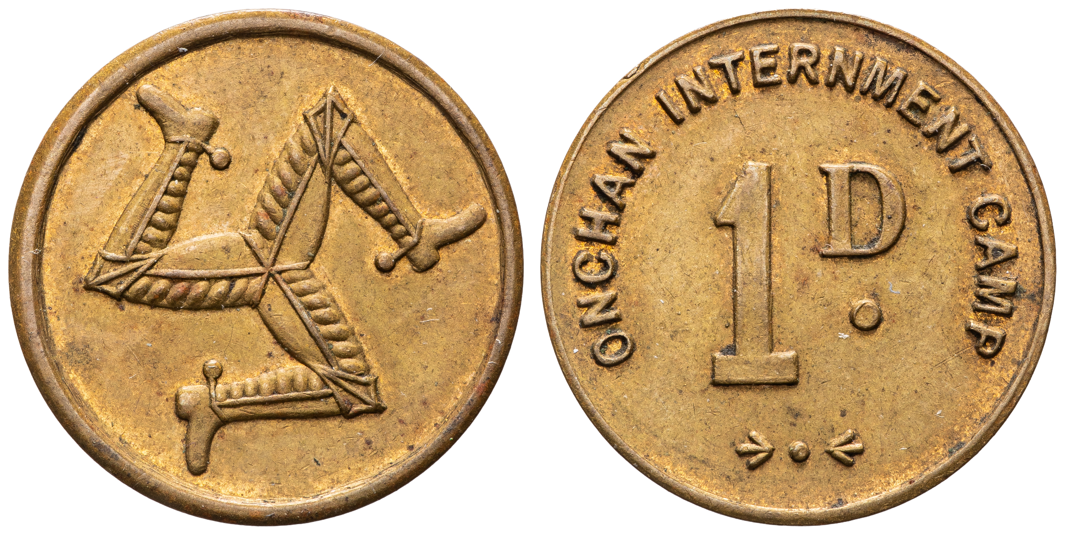 Isle of Man, Internment Camp, Penny, 1939 - 1945, aUNC