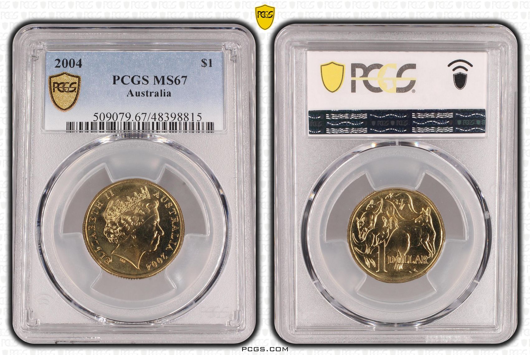 Elizabeth II, One Dollar, 2004, PCGS MS67