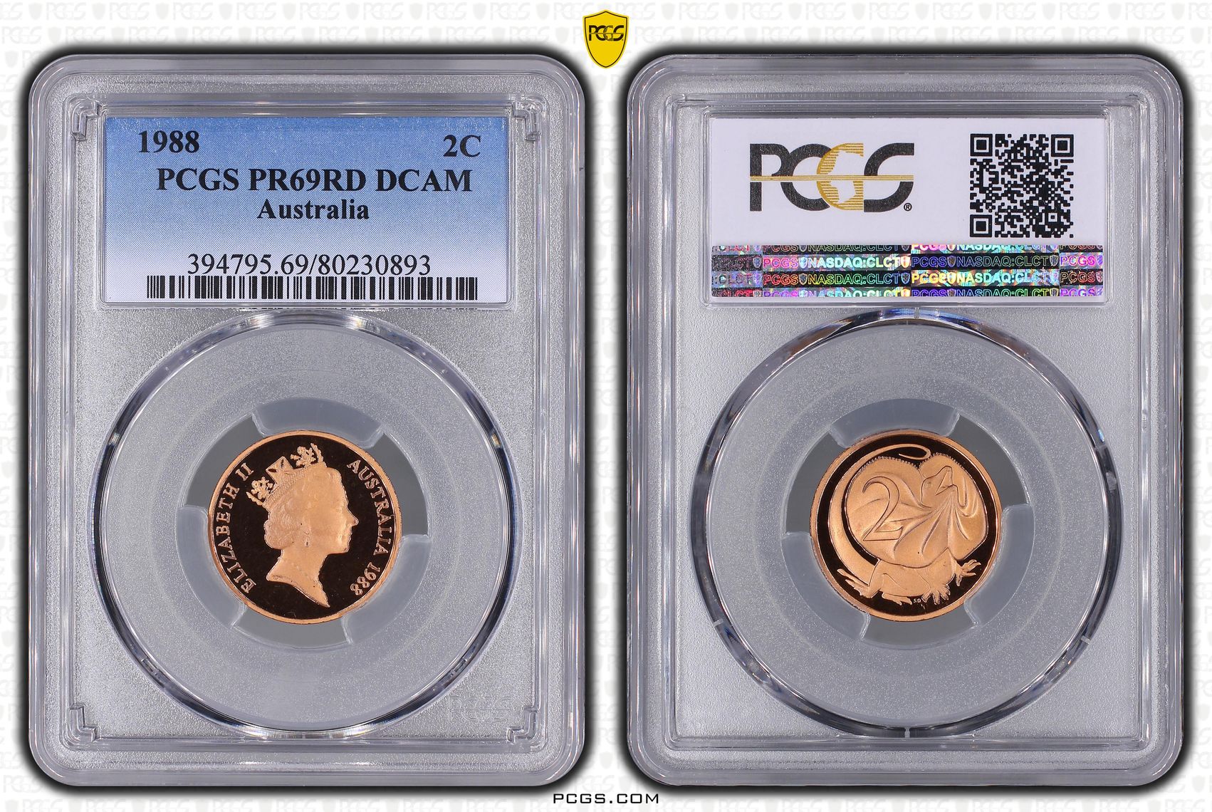Two Cent, 1988, Pcgs Pr69dcam