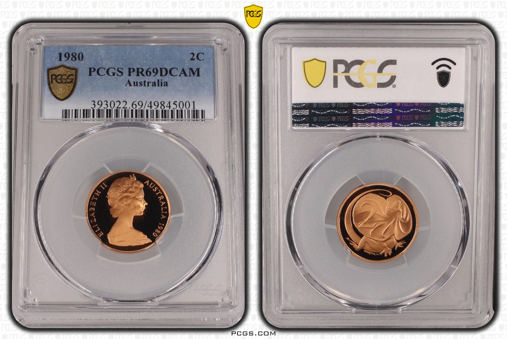 Elizabeth II, Two Cent, 1980, PCGS PR69DCAM