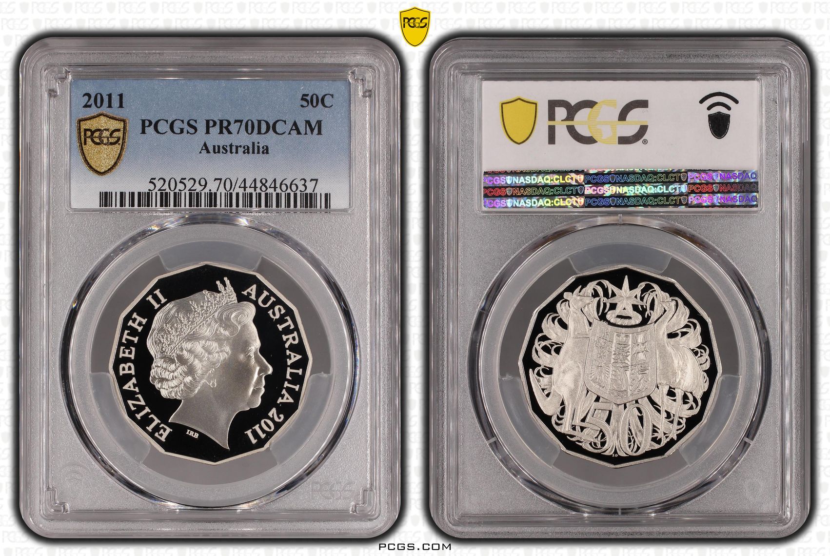 2011 Australia Fifty Cent, 50c PCGS - PR70DCAM POP 24/0 -637