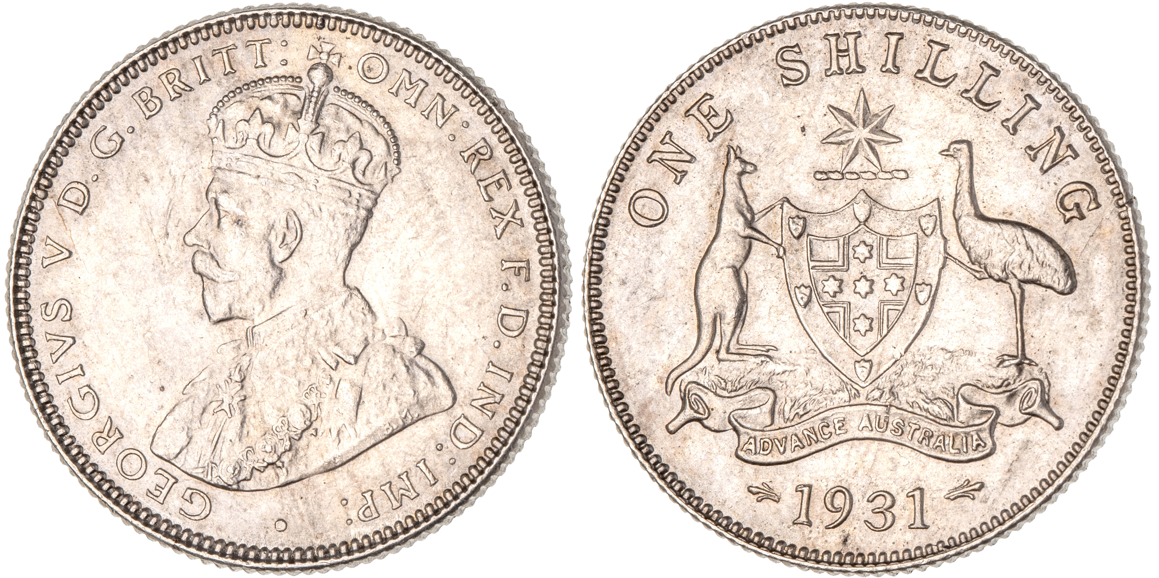 George V, Shilling, 1931, UNC