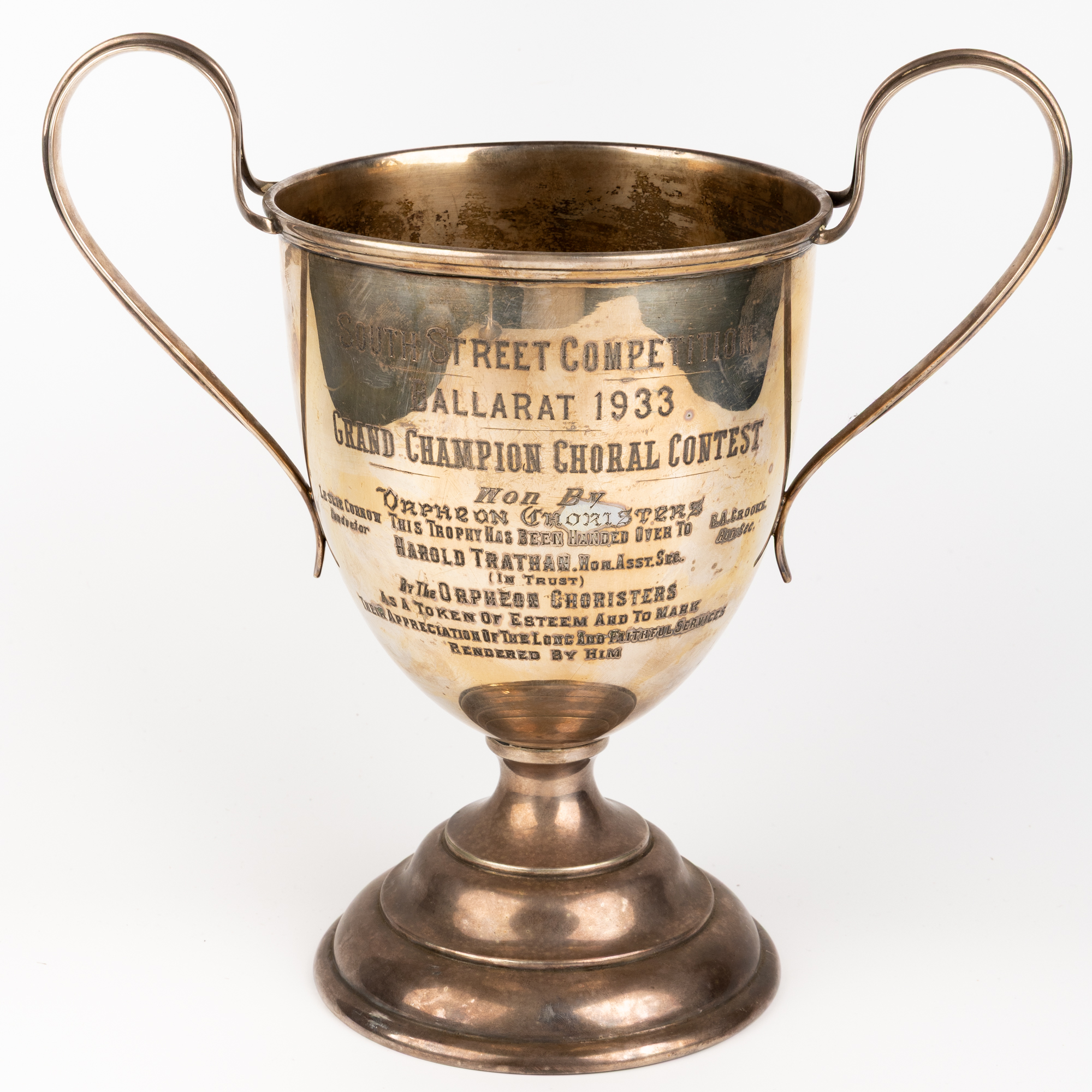 171 · Prince of Wales Cup - Choral Trophy, Ballarat, 1933,  gVF