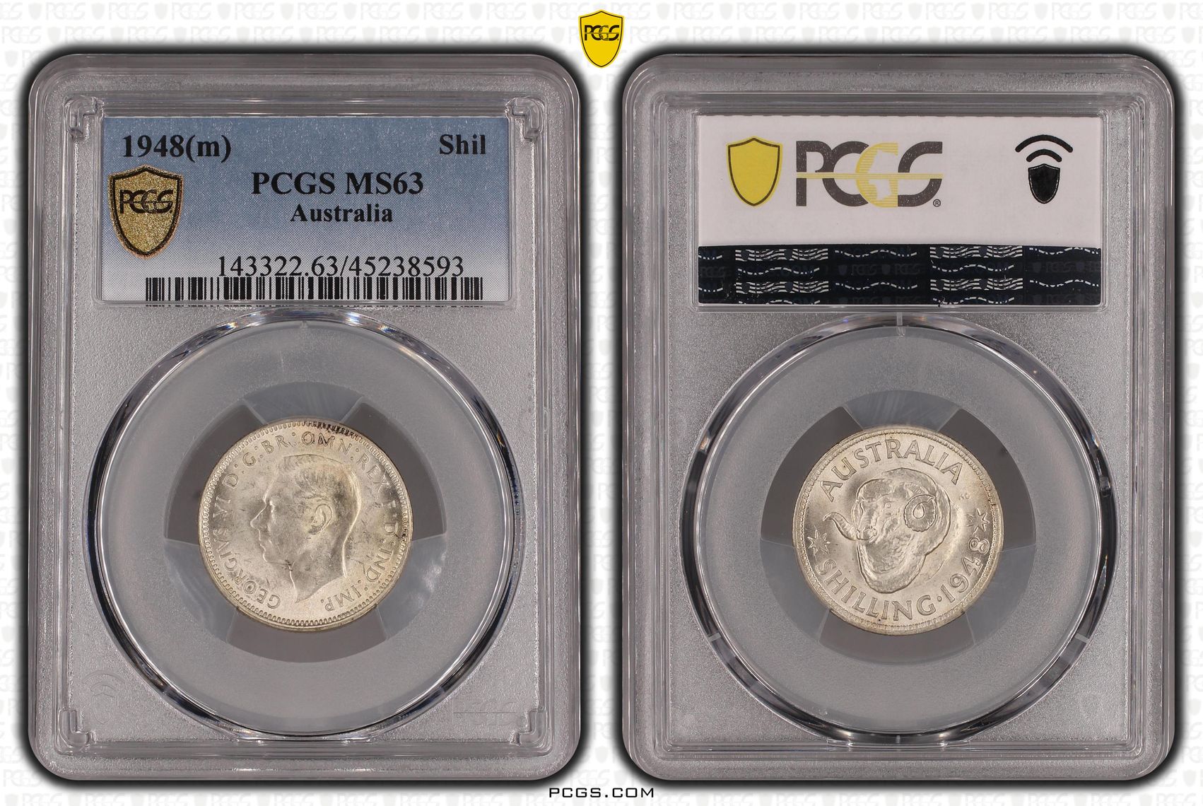 1948(m) Australia Shilling PCGS - MS63 -593