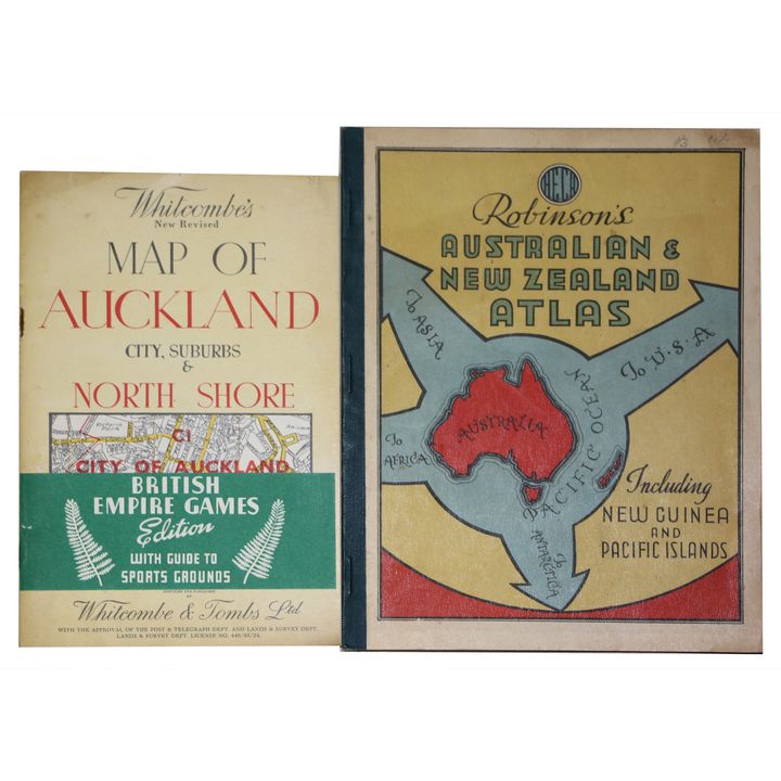 WHITCOMBES    [2 items] - Map of Auckland, City, Suburbs & North Shore.