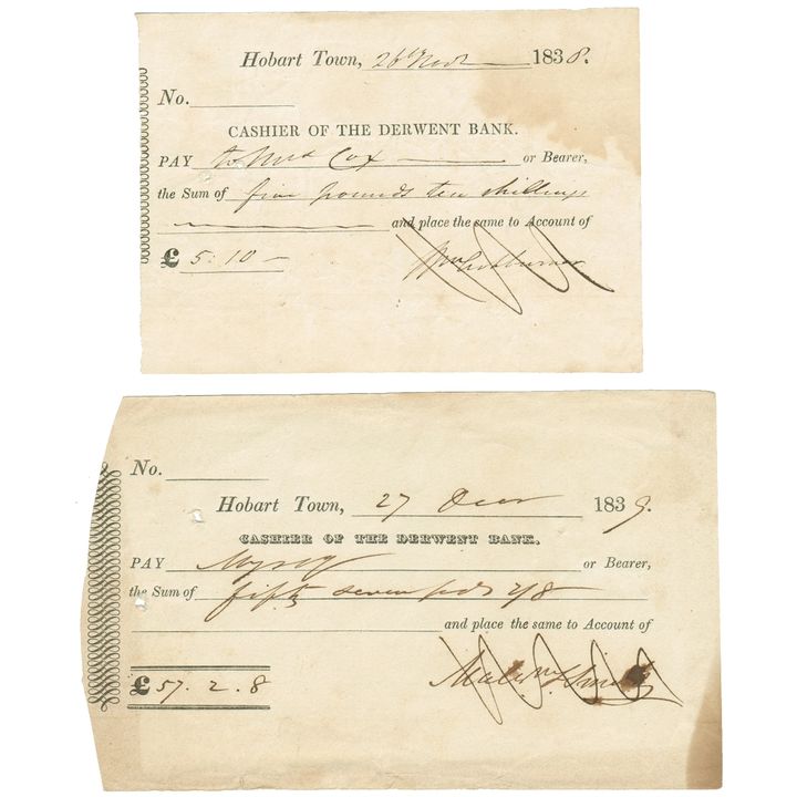 1838 & 1839 Hobart Town