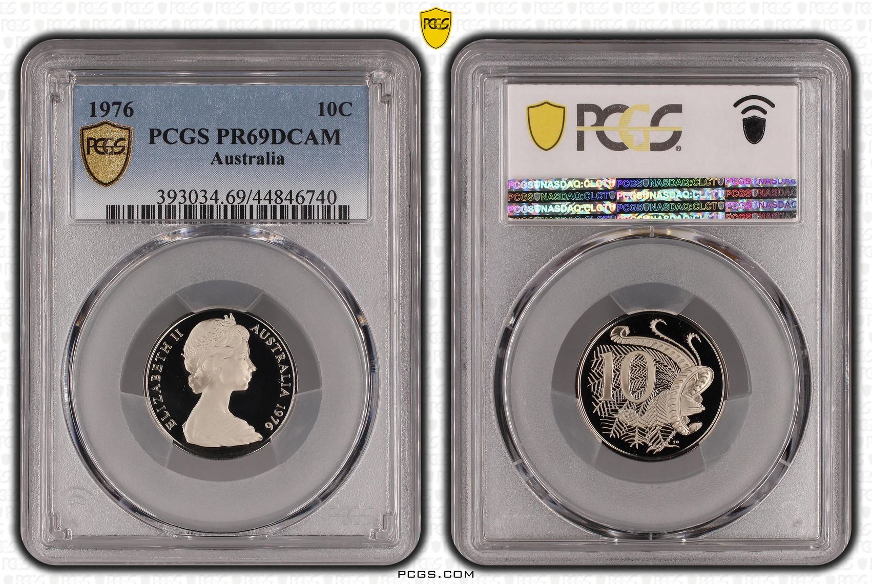 , Ten Cent, 1976, Pcgs Pr69dcam