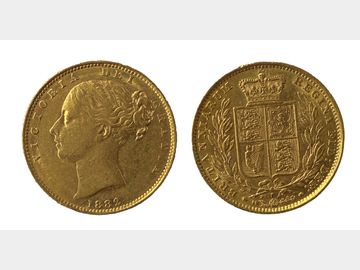 1882 Queen Victoria Young Head Sydney Mint Shield Gold Sovereign.