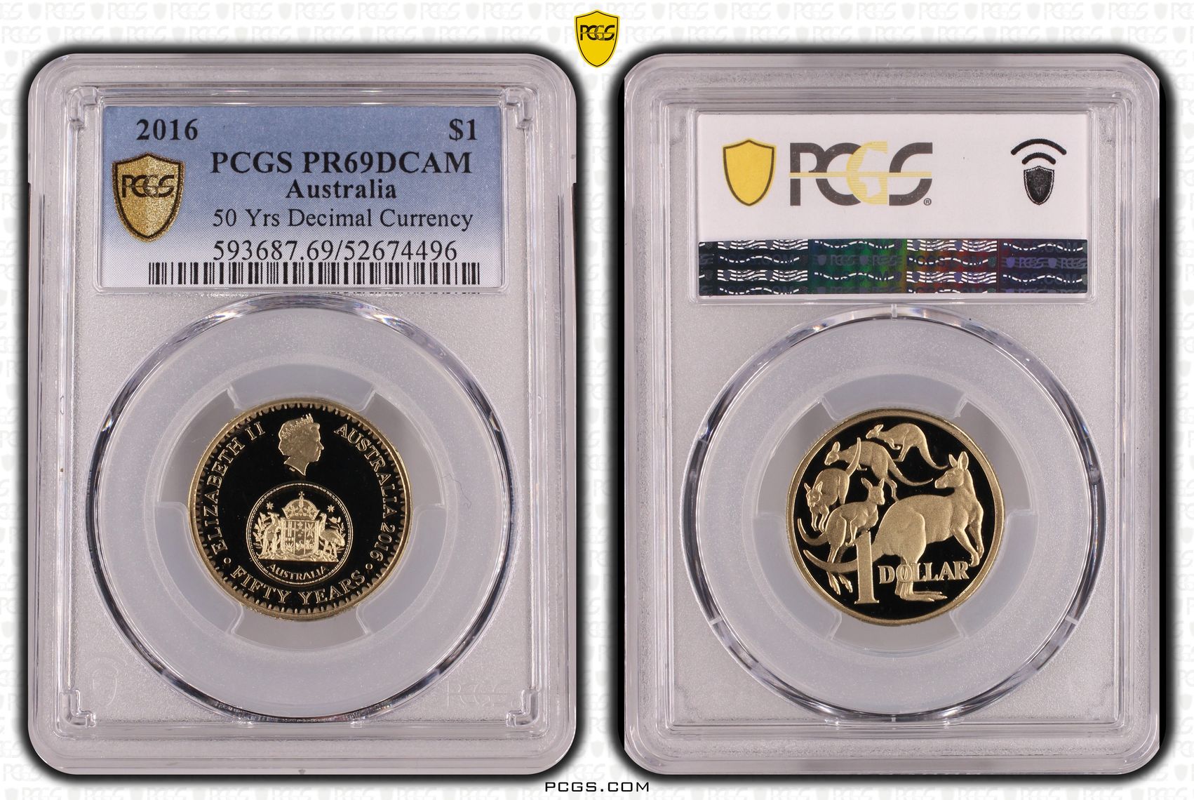 50 Yrs Decimal Currency, One Dollar, 2016, PCGS PR69DCAM