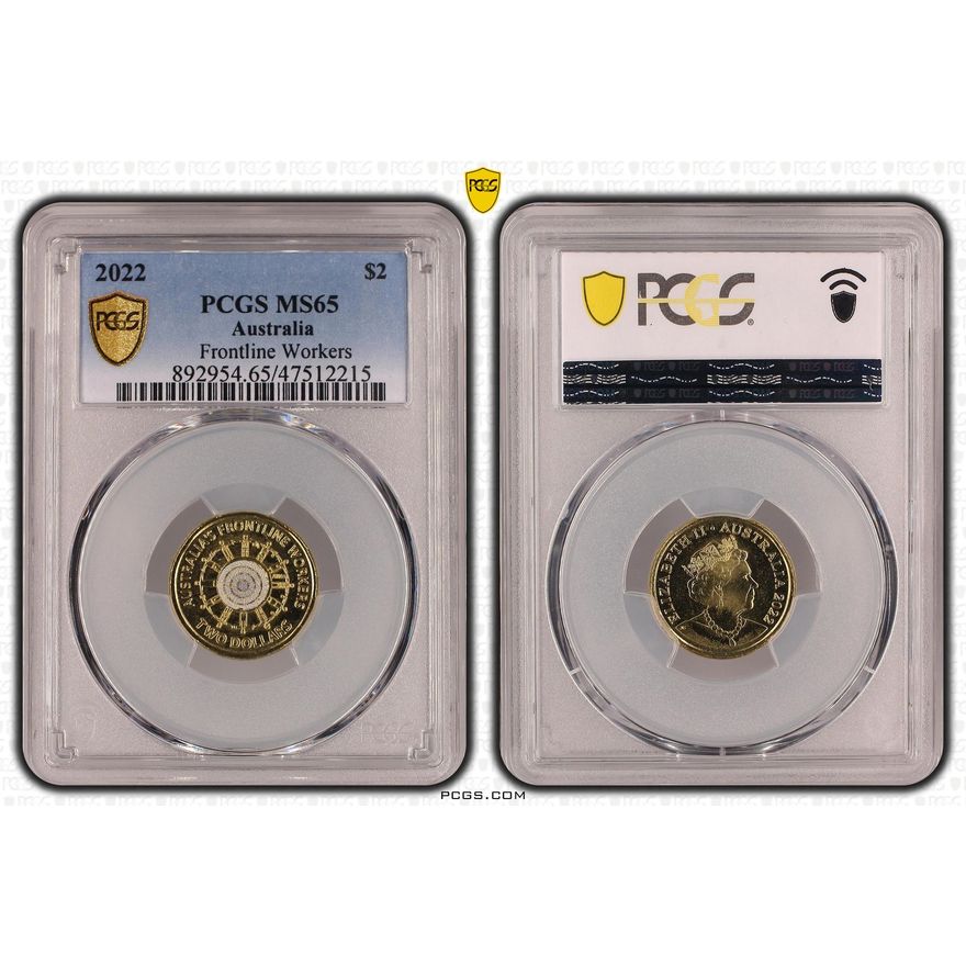 Frontline Workers, Two Dollar, 2022, PCGS MS 65