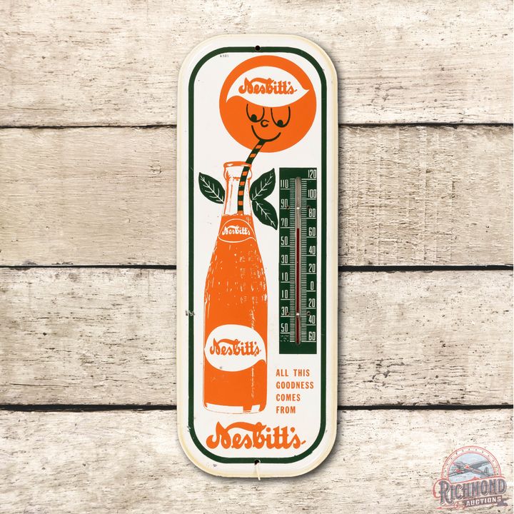 "All This Goodness Comes From" Nesbitt's Metal Thermometer TAC 8.9