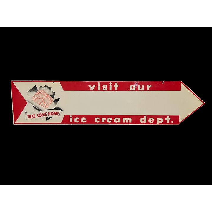 DST Visit Our Ice Cream Department Arrow Sign