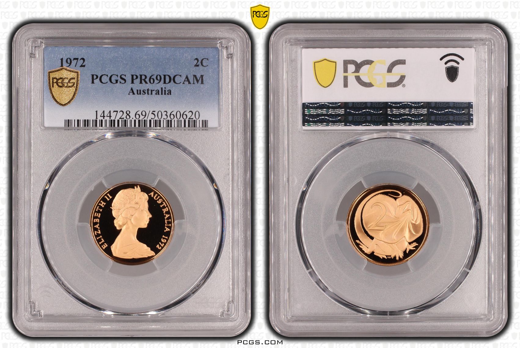 , Two Cent, 1972, Pcgs Pr69dcam