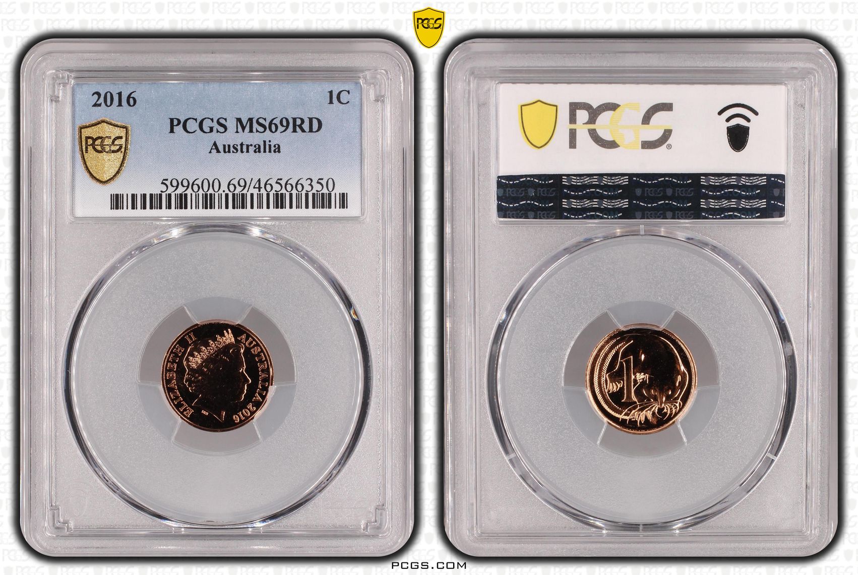 One Cent, 2016, PCGS MS69RD