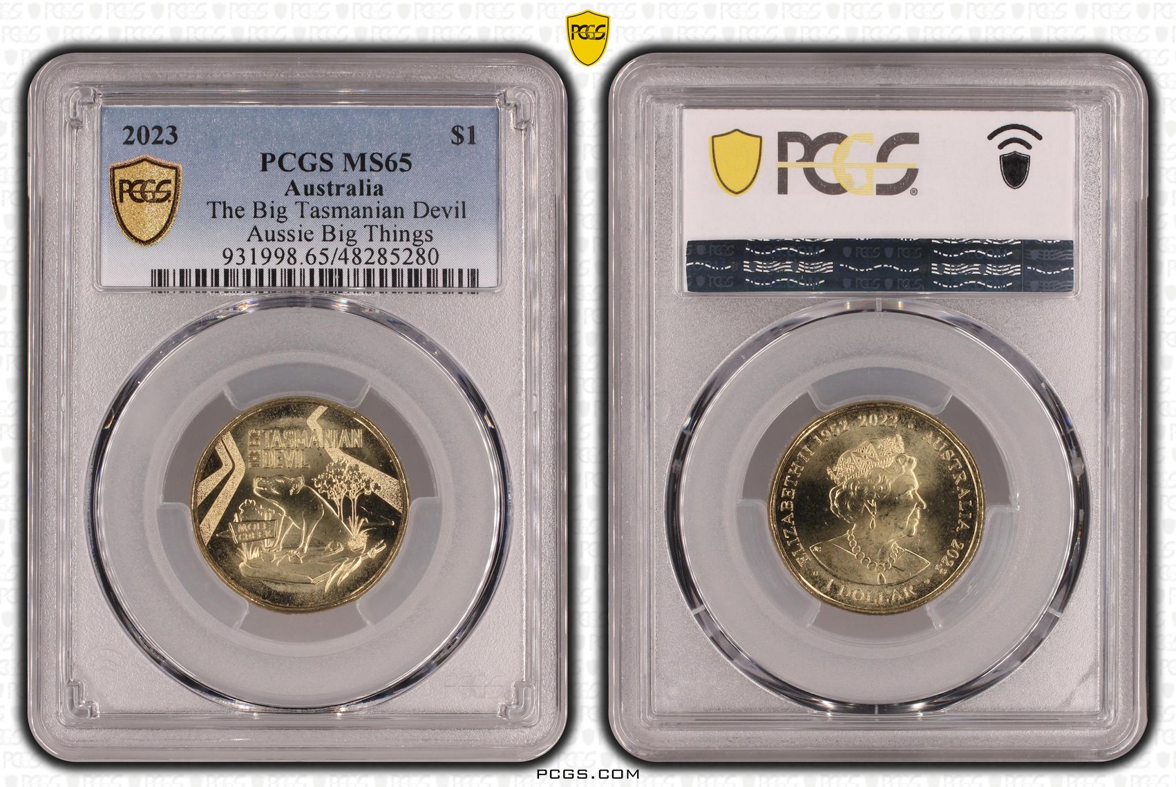 318 · The Big Tasmanian Devil Aussie Big Things , One Dollar, 2023, PCGS MS65