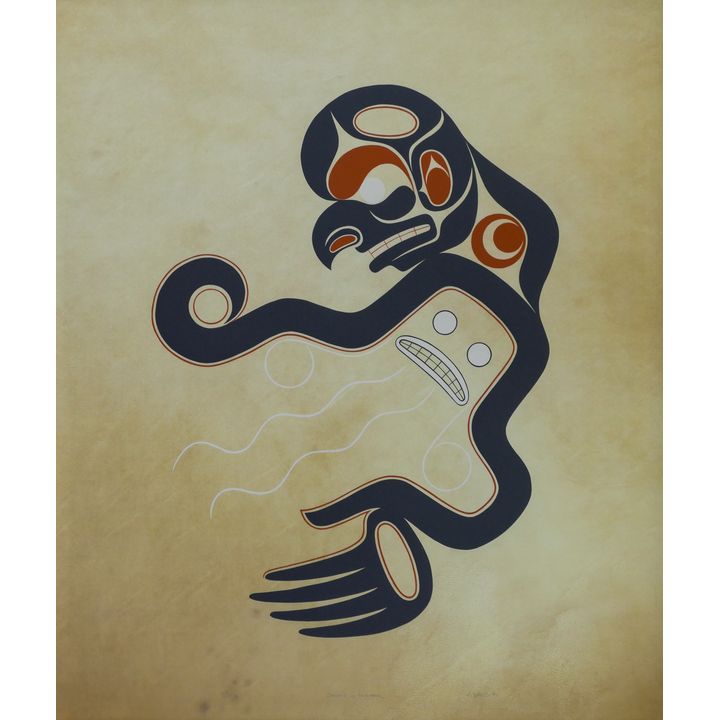 Joe David ''Octopus & Jellyfish'' 1991 Serigraph