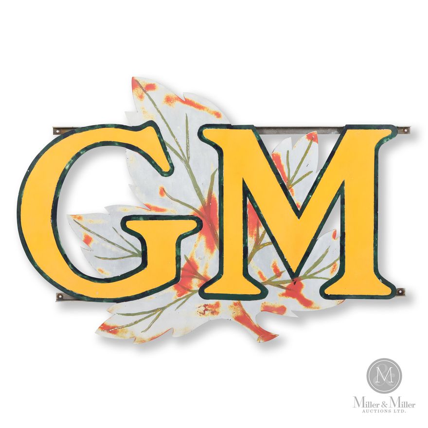 Golden Rim Motor Inn Sign General Motors Aluminum Sign | Miller & Miller Auctions Ltd