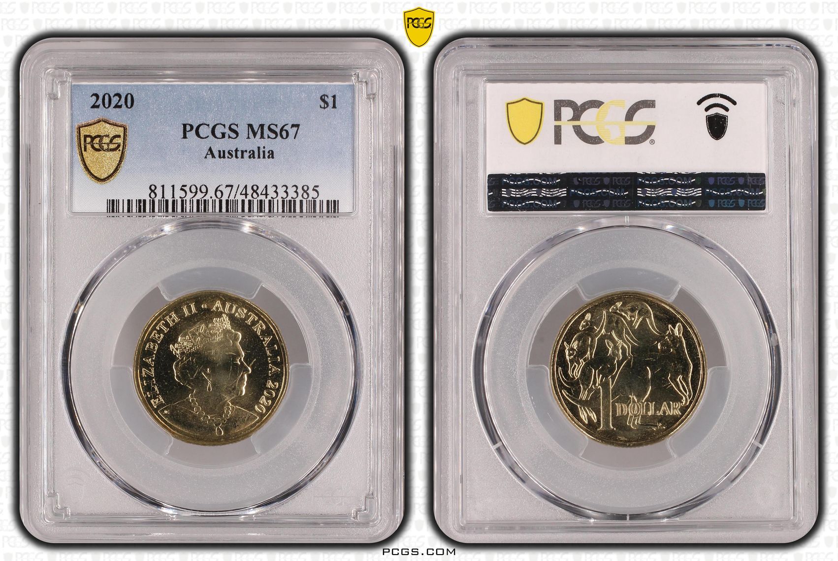 Elizabeth II, One Dollar, 2020, PCGS MS67